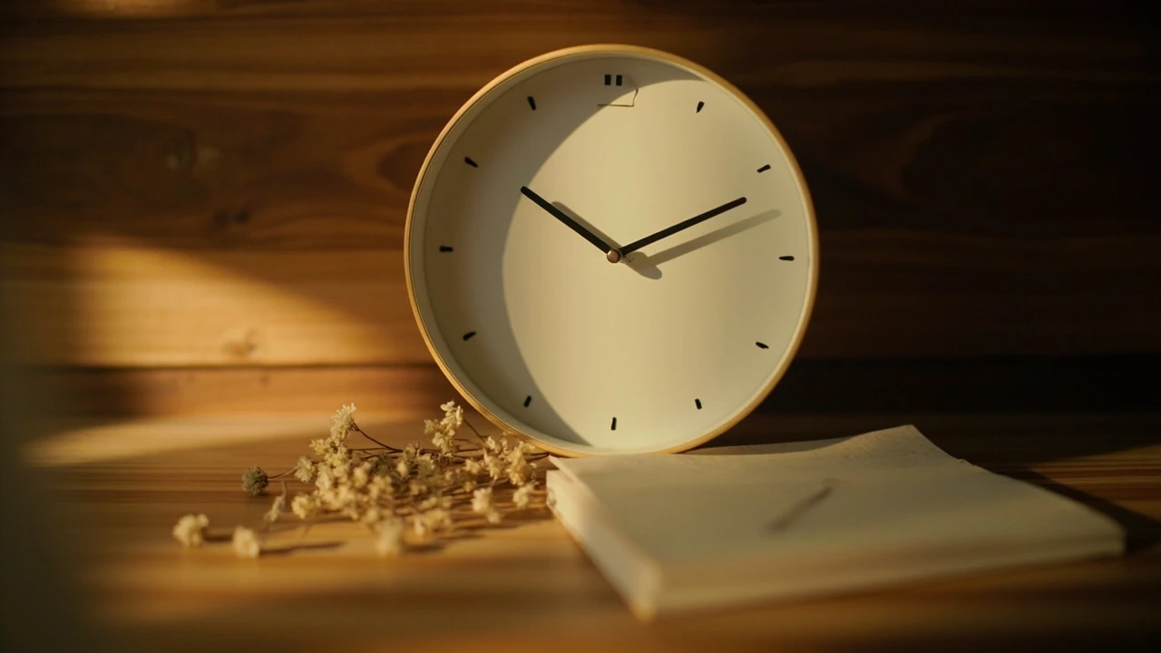 Orologio analogico che segna le 01:01, con luce soffusa e toni caldi, evocativo del significato angelico dell'ora specchio.